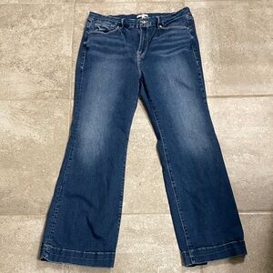 Good American Dark Blue Flare Jeans